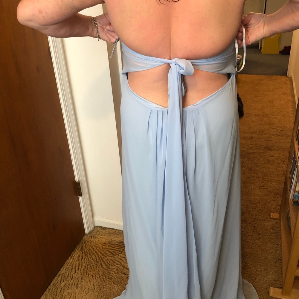 COPY - Brand New Blue strapless prom dress size 22 absolutely beautiful Never w… - Picture 2 of 6